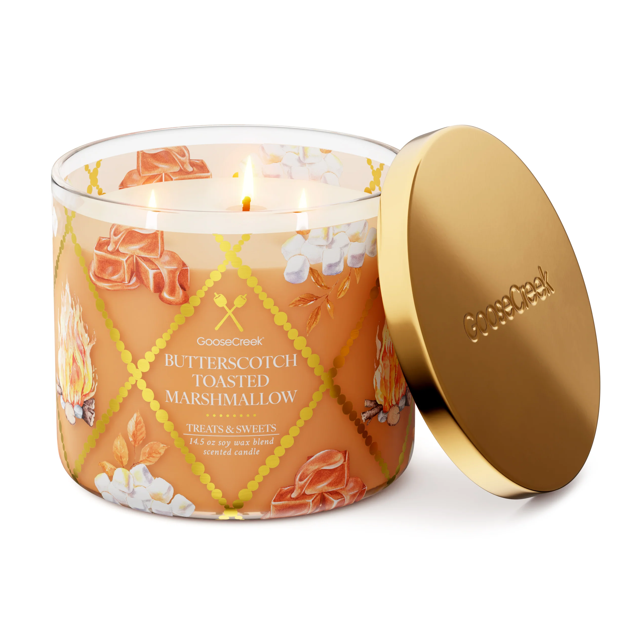 Butterscotch Toasted Marshmallow 3-Wick Candle - Image 3