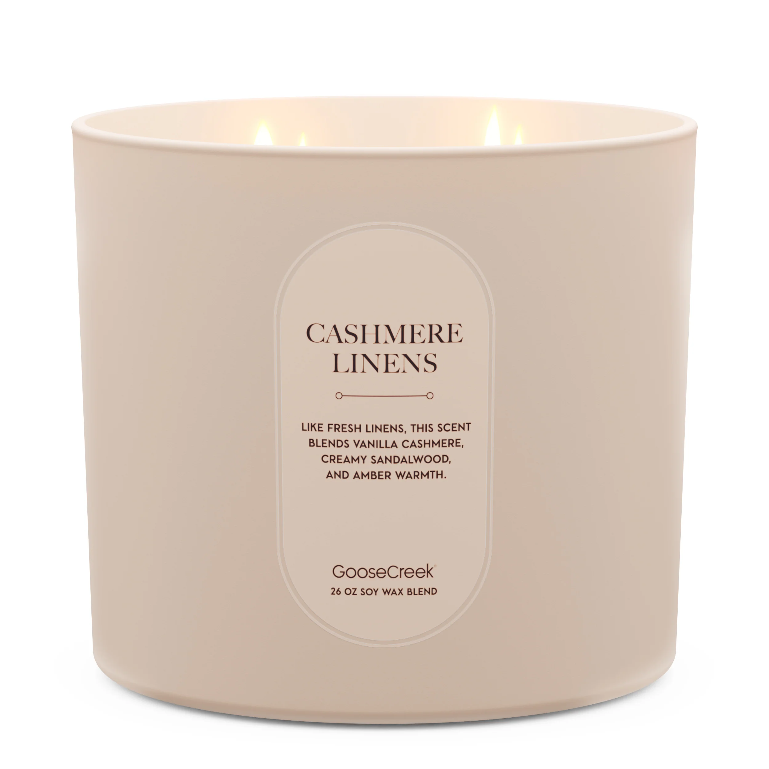 Cashmere Linens High Intensity 4-Wick 26oz Candle