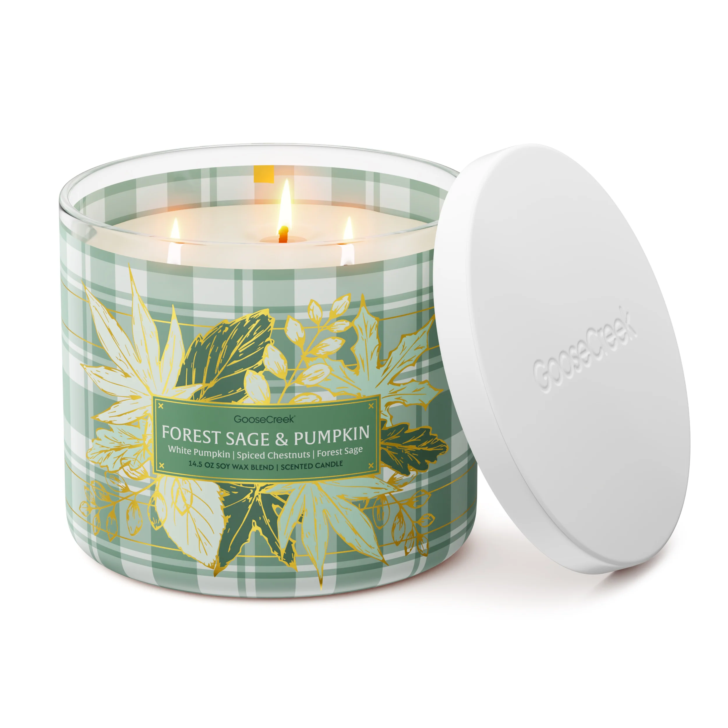 Forest Sage & Pumpkin 3-Wick Candle - Image 3
