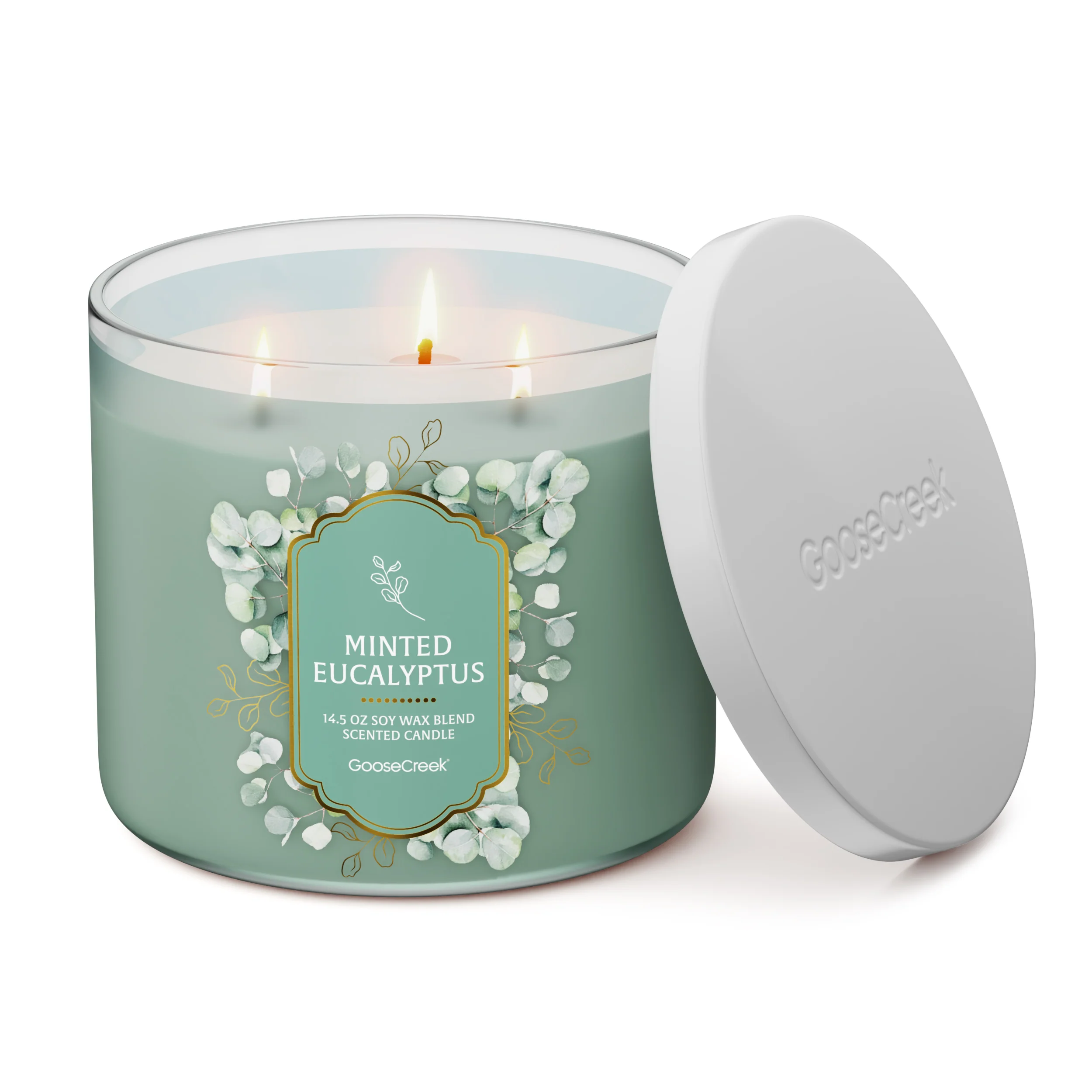 Minted Eucalyptus 3-Wick Candle - Image 3