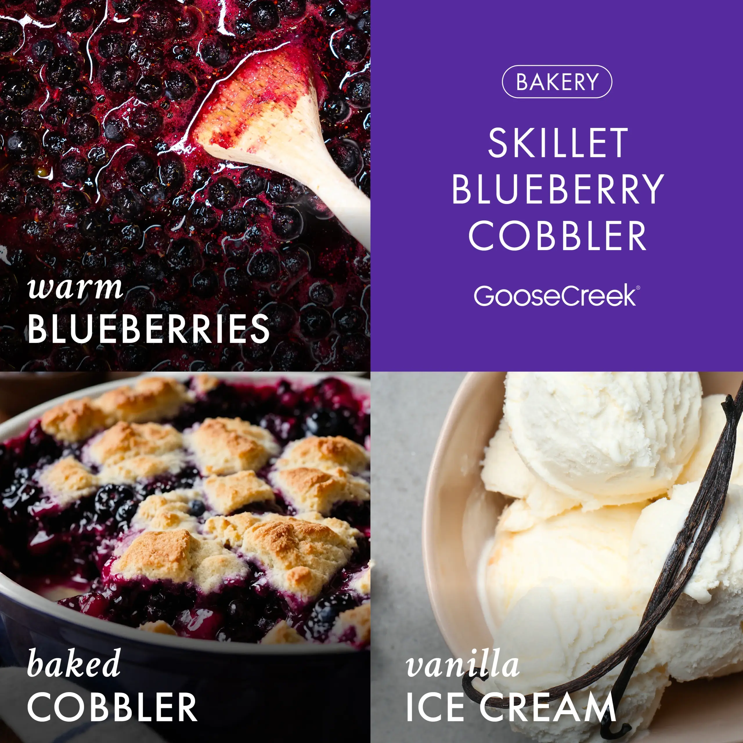 Skillet Blueberry Cobbler 3-Wick Candle - Image 2