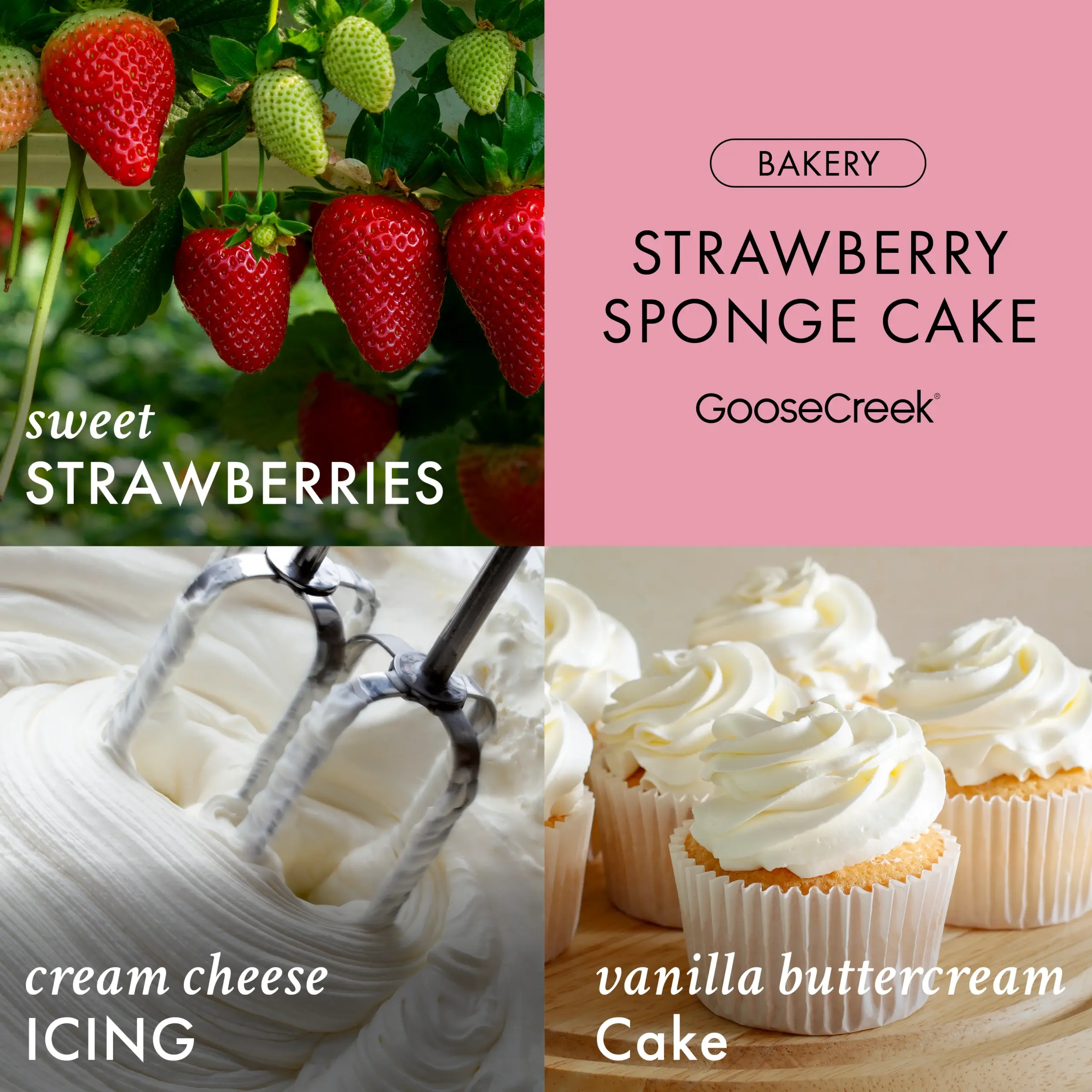Strawberry Sponge Cake 3-Wick Candle - Image 2