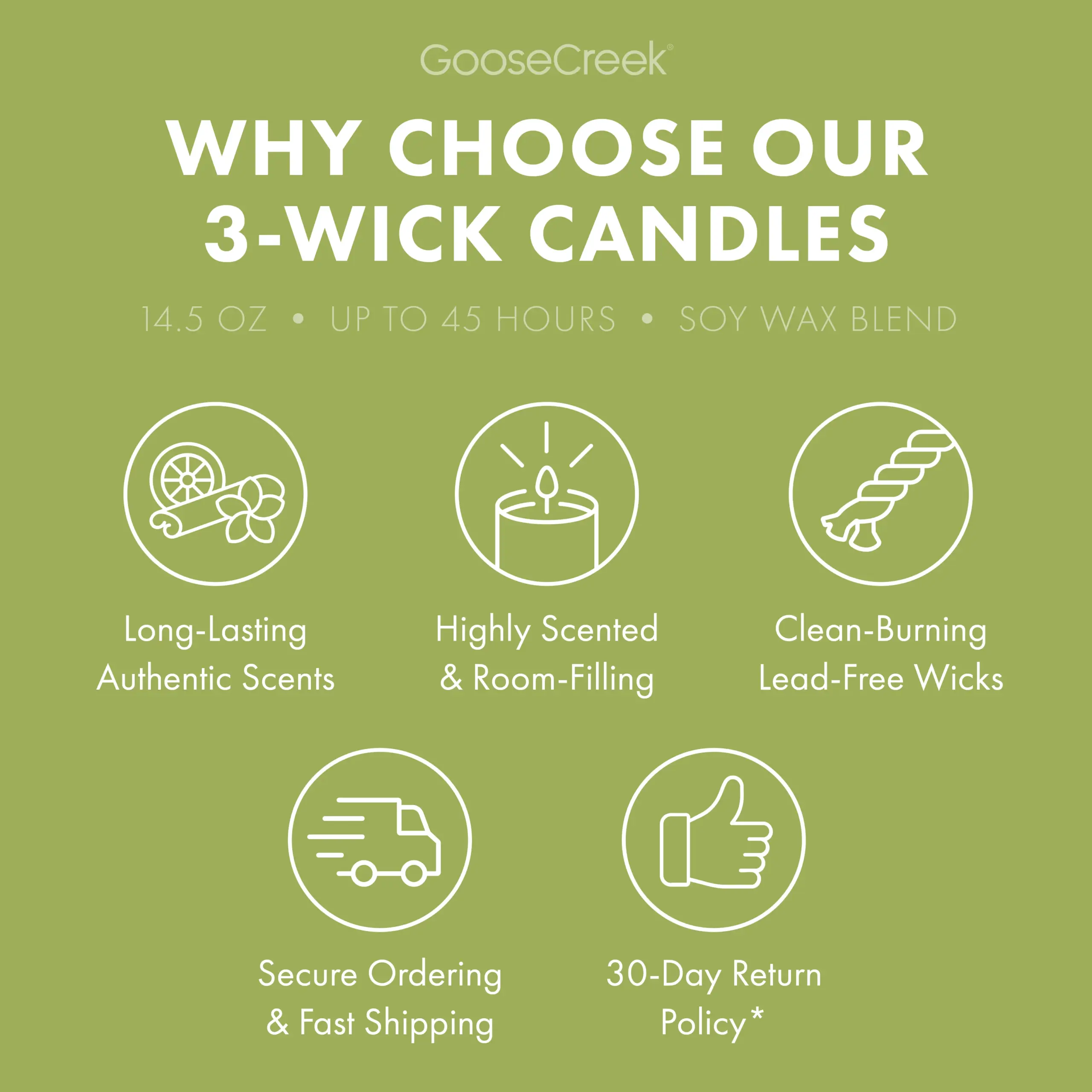 Wild Green Apple Odor Eliminating 3-Wick Candle - Image 5
