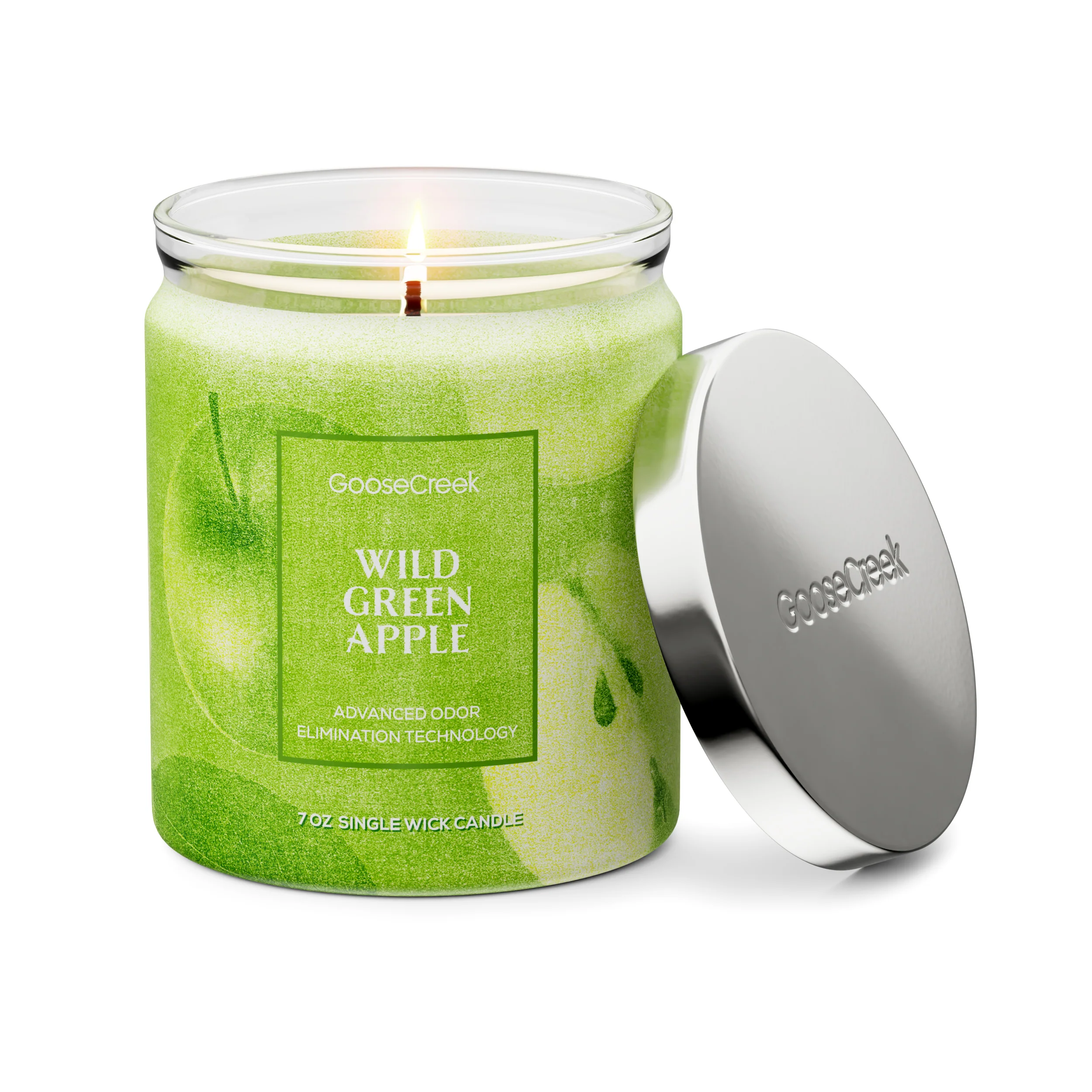 Wild Green Apple Odor Eliminating 7oz Single Wick Candle - Image 3